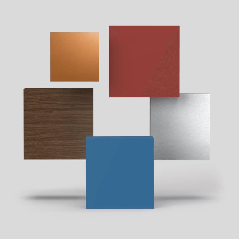 Pac-Clad coil-coated sheet color and finish samples